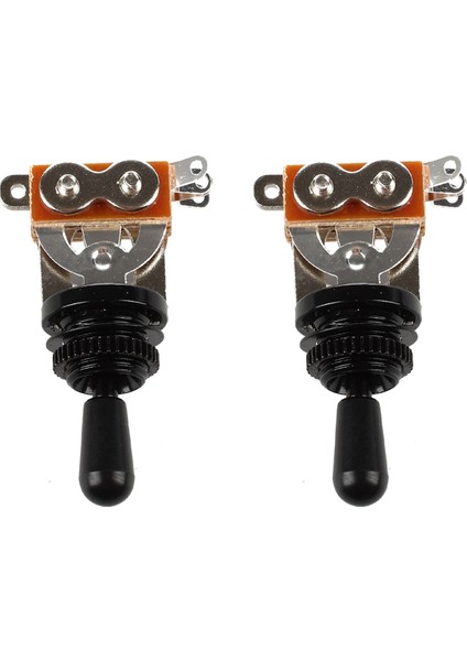 2x Siyah Ucu 3 Yollu Geçiş Anahtarı Elektro Gitar Için Pickup Seçici (Yurt Dışından)