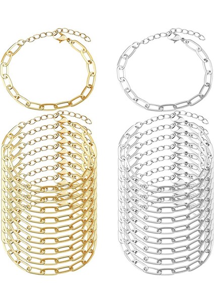 20 Adet Demir Alaşımlı Zincir Istakoz Kanca ile Dıy Bayanlar ve Genç Kız Takısı Aksesuarları Bilezik Yapımı (Yurt Dışından)