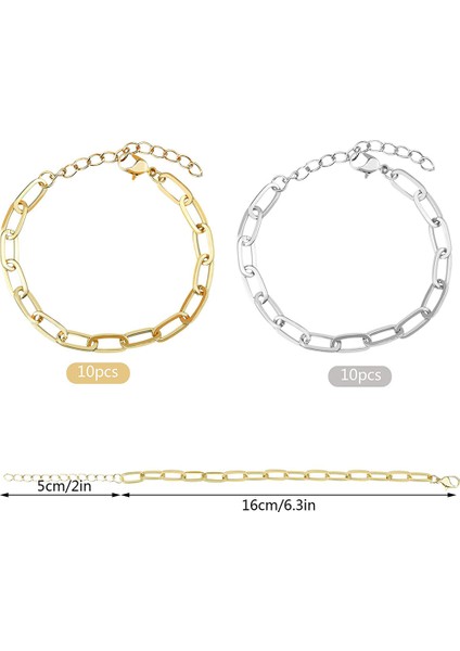 20 Adet Demir Alaşımlı Zincir Istakoz Kanca ile Dıy Bayanlar ve Genç Kız Takısı Aksesuarları Bilezik Yapımı (Yurt Dışından) modelleri