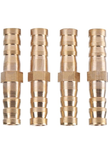 4 Kalınlaştırılmış Pirinç Trakeal Alın Eklemleri Düz Satır Içi Iki Yönlü Oksijen Tüpü Düz Bağlantı Parçaları (8-8mm) (Yurt Dışından)