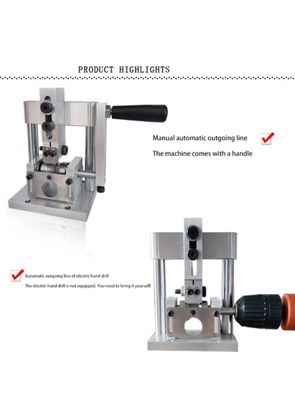 Tel Makinesi Elektrikli Tel Çektirme Soyma Otomatik El Krank Manuel Hurda Soyma Bakır Kablo Striptizci (Yurt Dışından)