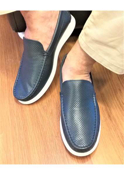 Bagsshoes 15003 Erkek Günlük Hakiki Deri Evalı Anatomik Taban Loafer Ayakkabı