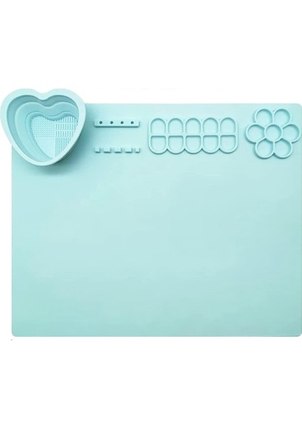 Silikon Zanaat Mat, 20 Inç x 16 Inç Reçine Döküm Için Silikon Boyama Mat, Boyama Için Fincanlı Silikon Sanatçı Mat (Yurt Dışından)