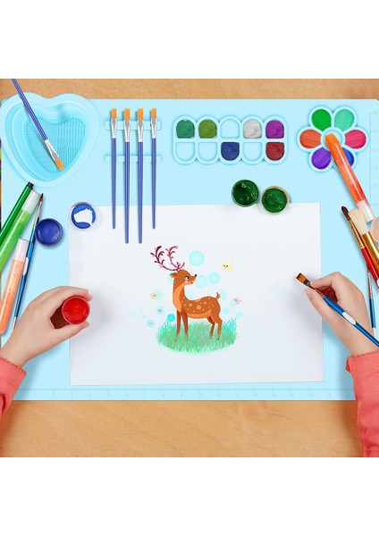Silikon Zanaat Mat, 20 Inç x 16 Inç Reçine Döküm Için Silikon Boyama Mat, Boyama Için Fincanlı Silikon Sanatçı Mat (Yurt Dışından) modelleri