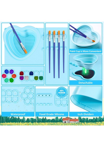 Silikon Zanaat Mat, 20 Inç x 16 Inç Reçine Döküm Için Silikon Boyama Mat, Boyama Için Fincanlı Silikon Sanatçı Mat (Yurt Dışından) fırsatları