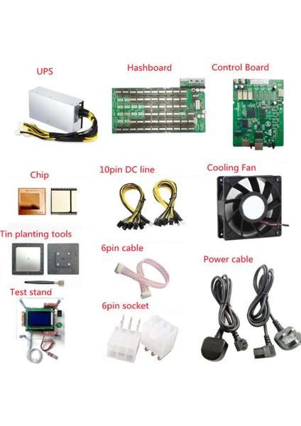 Innosılıcon T3 T3 + T3 + B Madenci 1 Adet Için T4U16 4U16 Asıc Çip (Yurt Dışından)