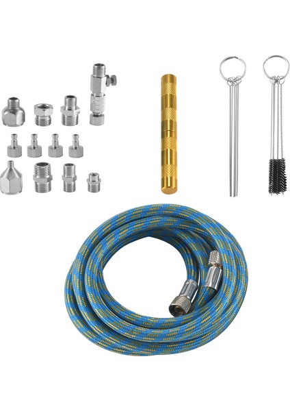 16PCS Airbrush Adaptör Seti, Airbrush Adaptörü, Hızlı Bırakma Konnektörü, Hava Kompresörü Için Airbrush Sprey Temizleme Aracı (Yurt Dışından)