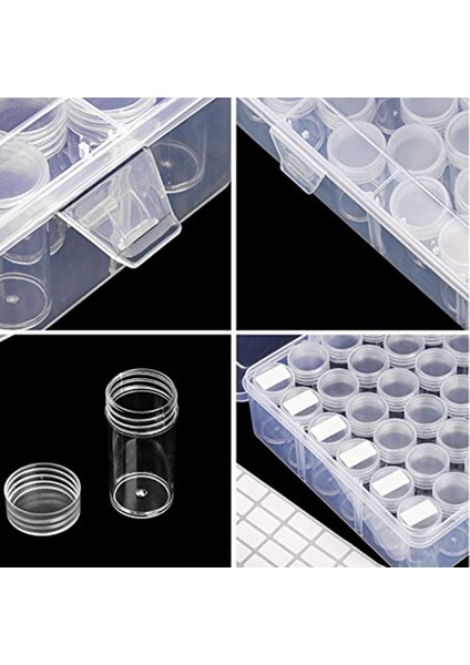 2 Paket Kutu, 120 Izgaralı Plastik Boncuk Saklama Kabı, 5d Nakış Aksesuarları Depolama Organizatör (Yurt Dışından) modelleri