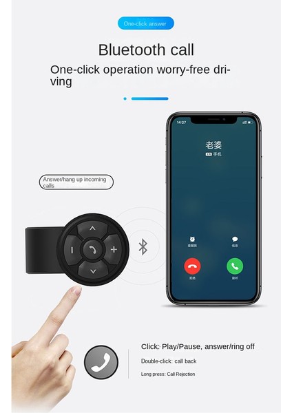 Araba Bluetooth Akıllı Uzaktan Kumanda Askı ile Kablosuz IP67 Araba Bisiklet Motosiklet Için Su Geçirmez Telefon Denetleyicisi (Yurt Dışından)
