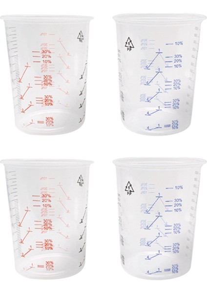 50 Plastik Boya Karıştırma Kabı Boya ve Sıvının Hassas Karışımı Için 600ML Karıştırma Kabı (Rastgele Renk) (Yurt Dışından)