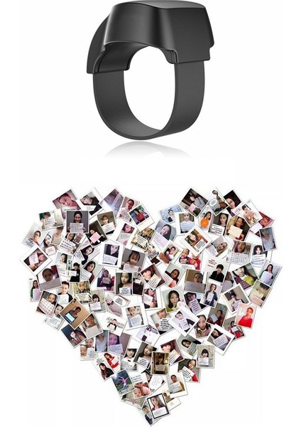 Taşınabilir Mini Bluetooth 5.1 Telefon Selfie Deklanşörü Uzaktan Kumanda Halkası Kablosuz Akıllı Uzaktan Kumanda Halkası (Siyah) (Yurt Dışından) indirimleri