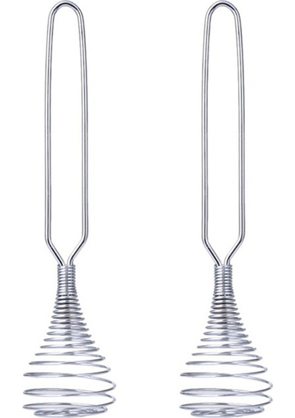 2x Bahar Bobin Tel Çırpma El Mikseri Blender Yumurta Çırpıcı Paslanmaz Çelik Alet (Yurt Dışından)