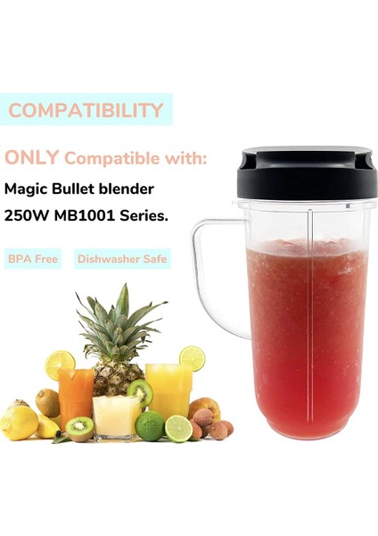Flip Top To-Go Kapaklı Blender 22OZ Kupalar Magicbullet Karıştırıcılar 250W MB1001 Serisi Için Uyumlu Yedek Parçalar (Yurt Dışından) fırsatları