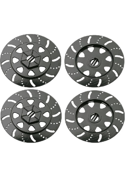 4 Adet Metal 1:10 Simülasyon Fren Diski Rc Araba Yükseltme Parçaları Aksesuarları Eksenel RBX10 Siyah (Yurt Dışından)