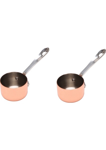 2x Tekneler Bakır Kaplama Sos Kabı Süt Fincan Patates Kızartması Sos Kabı Batı Restoran Özel Bakır Pot 3.8 cm (Yurt Dışından)