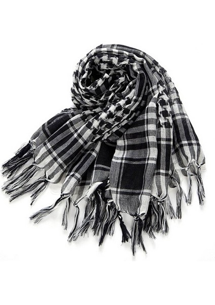3x Uni Eşarp Polyester Arap Çölü Shemagh, Siyah (Yurt Dışından)