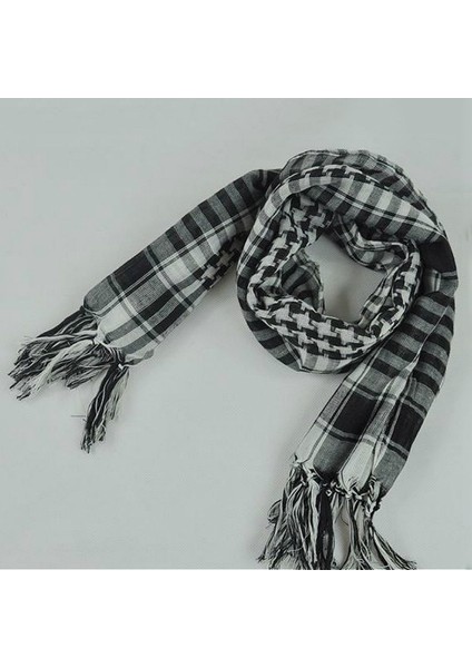 3x Uni Eşarp Polyester Arap Çölü Shemagh, Siyah (Yurt Dışından)