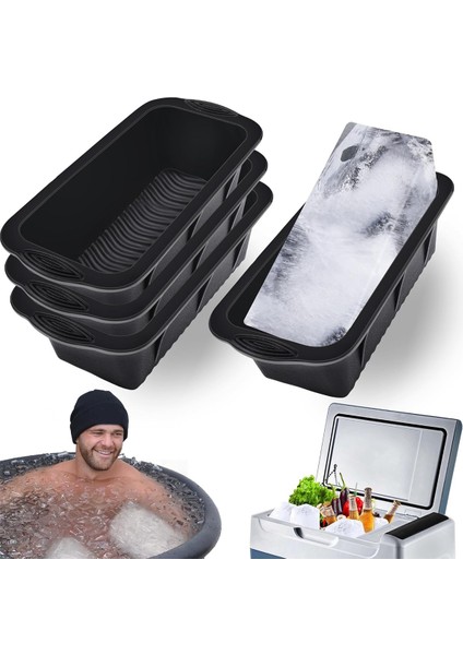 Buz Bloğu Kalıbı, Soğuk Dalma Veya Soğutucular Için 4 Paket 9.4lbs Buz Küpleri, Buz Banyosu Soğutucu Için Yeniden Kullanılabilir Silikon Buz Kalıbı (Yurt Dışından) fiyatları