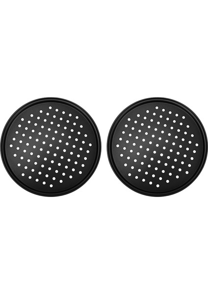 2 Paket 11 Inç Kişisel Delikli Pizza Tavaları Yapışmaz Kaplamalı Karbon Çelik Kolay Temizlenebilir Pizza Fırın Tepsisi (Yurt Dışından)
