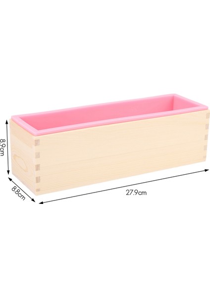 2x 1200G Dıy Sabun Ahşap Sabun Kalıp Kutusu Silikon Astar Dikdörtgen Somun Girdap Sabun Kalıp Yapma Aracı (Yurt Dışından)
