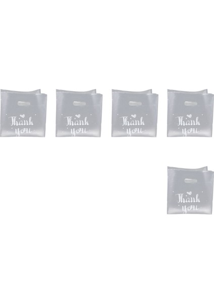 250 Adet Size Plastik Hediye Çantası Plastik Alışveriş Saplı Çanta Noel Düğün Parti Hediye Çantası Şeker Kek Küçük (Yurt Dışından)