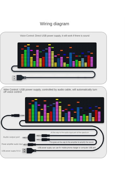 Renkli LED Müzik Spektrumu Elektronik Saat Ritim Işığı 1624RGB Atmosfer Lambası Seviye Göstergesi (Ses + Tel Kontrolü) (Yurt Dışından) fiyatları