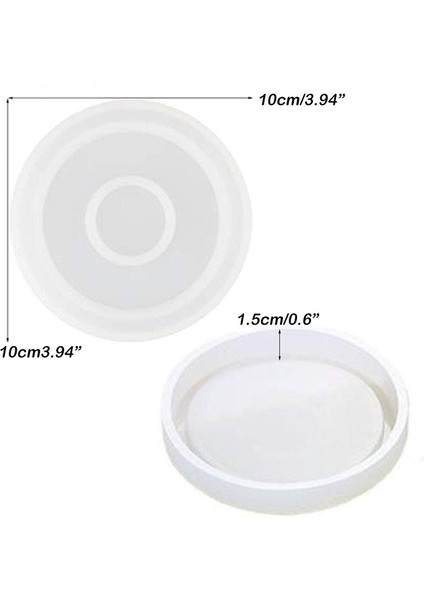 3 Paket Büyük Dıy Yuvarlak Bardak Silikon Kalıp, Çap 3,94 Inç/10 Cm, Reçine, Çimento ile Döküm Için (Yurt Dışından)