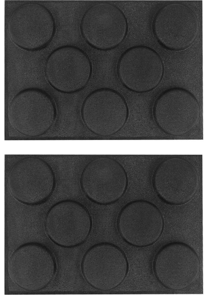 2x Silikon Hamburger Ekmeği Formları Delikli Fırın Yapışmaz Pişirme Levhaları Yarım Tava Boyutuna Uygun (Yurt Dışından)