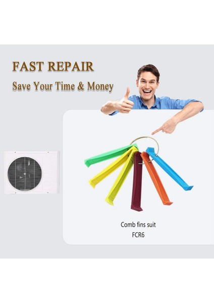 Fcr6 Fin Tarak Seti Plastik Renkli Fin Bobin Tarak Radyatör Fin Tarak Düzleştirici Kondenser Bobin Fin Tarak (Yurt Dışından)