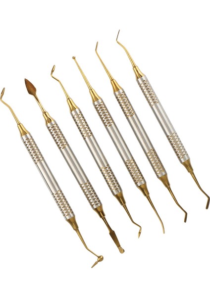 12 Adet Diş Enstrüman Kompozit Reçine Dolum Spatula Titanyum Kaplama Kafa Dolum (Yurt Dışından)