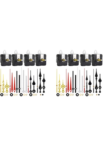 8 Adet Uzun Şaft Kuvars Saat Hareketi Mekanizması Motor Kiti ile 12 Çift Farklı Saat Onarım Parçaları (Yurt Dışından)