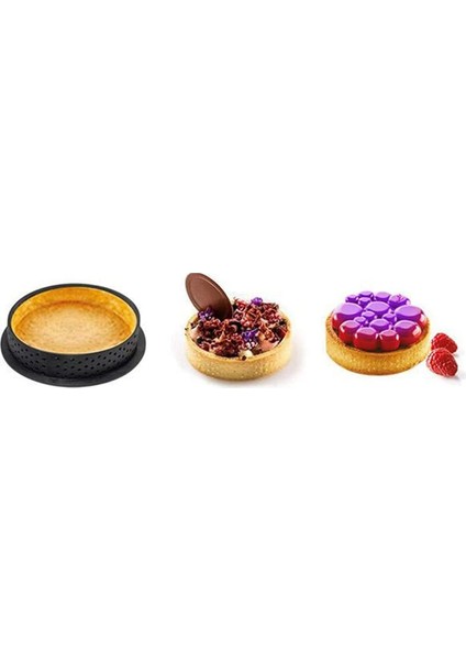 8 Adet Tart Yüzük Yapışmaz Kek Yüzük Seti Delikli Yumurta Tart Dıy Tatlı Kek Mousse Pasta Pişirme (Yuvarlak) (Yurt Dışından) indirimleri