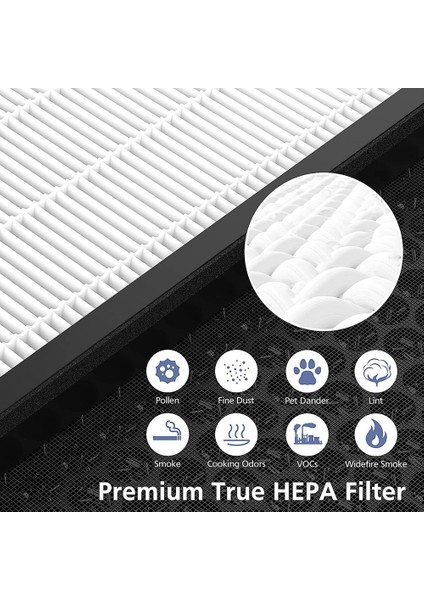 Vital 100S Hava Temizleme Cihazı Için Hepa Filtre, Yüksek Verimli Aktif Karbon Ön Filtre, Vital 100S-RF, 2'li Paket (Yurt Dışından) indirimleri