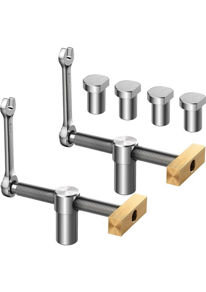 Paket Tezgah Köpek Kelepçesi, 3/4 Inç Köpek Delik Kelepçesi 4 Paket Tezgah Köpek Paslanmaz Çelik Pirinç Ağaç Işleme Aletleri 19MM (Yurt Dışından)