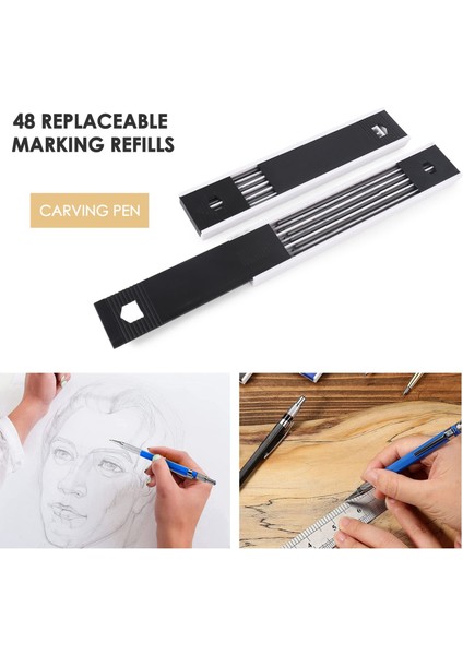 4 Parça 2 mm Marker Yedekleri ve Ahşap Seramik Metal Için Tungsten Karbür Uçlu Çizici Kazınmış Kalem ile Marangoz Kalemleri (Yurt Dışından) fırsatları