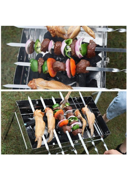 12 Adet 55CM Barbekü Şiş Uzun Saplı Şiş Kebap Barbekü Izgara Çubuğu Ahşap Barbekü Çatalı Paslanmaz Çelik Açık Havada Izgara Iğnesi (Yurt Dışından) fiyatları