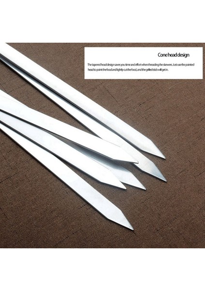 12 Adet 55CM Barbekü Şiş Uzun Saplı Şiş Kebap Barbekü Izgara Çubuğu Ahşap Barbekü Çatalı Paslanmaz Çelik Açık Havada Izgara Iğnesi (Yurt Dışından) modelleri