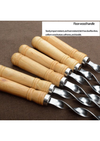 12 Adet 55CM Barbekü Şiş Uzun Saplı Şiş Kebap Barbekü Izgara Çubuğu Ahşap Barbekü Çatalı Paslanmaz Çelik Açık Havada Izgara Iğnesi (Yurt Dışından) fırsatları