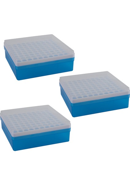 3x Plastik Kare 100 Pozisyon Laboratuvarı 1.5ml Santrifüj Tüpü Kutu Kutusu (Yurt Dışından)