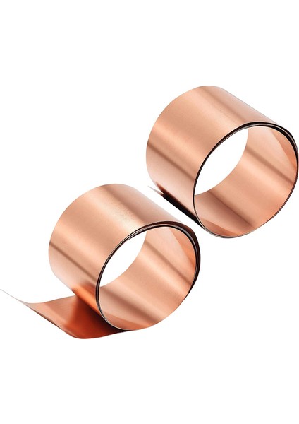 Bakır Sac Rulo, Metal Folyo Plaka 1000MM x 50MM x 0.1mm 2 Adet (Yurt Dışından)