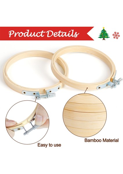 36 Adet 3 Inç Nakış Çember Mini Nakış Çember Bambu Yuvarlak Çember Dıy Zanaat Iğne, Dikiş ve El Sanatları Için 8 cm (Yurt Dışından)