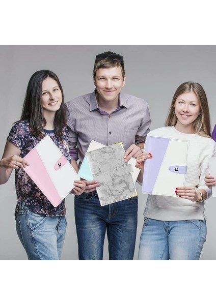 A6 Ciltli Defter, 6 Delikli Gevşek Yaprak Defter Halkalı Ciltleyici 10 Bağlayıcılı Seyahat Dergisi B Için Bütçe Sayfaları Kapakları (Yurt Dışından)