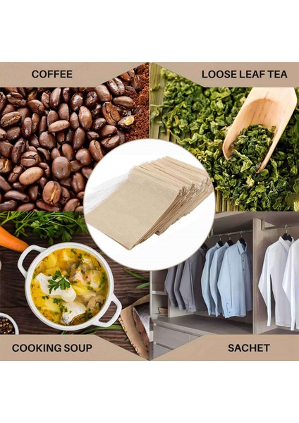 1200 Adet Çay Filtre Torbaları, Tek Kullanımlık Kağıt Çay Poşeti Ipli Güvenli Güçlü Penetrasyon Ağartılmamış Kağıt (Yurt Dışından) fırsatları