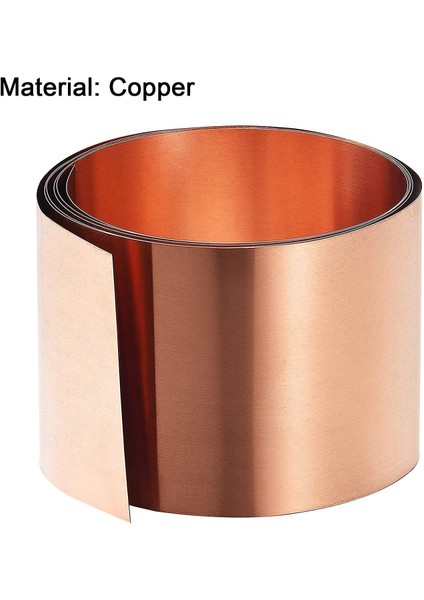 Bakır Sac Rulo, Metal Folyo Plaka 1000MM x 50MM x 0.1mm 2 Adet (Yurt Dışından) fırsatları