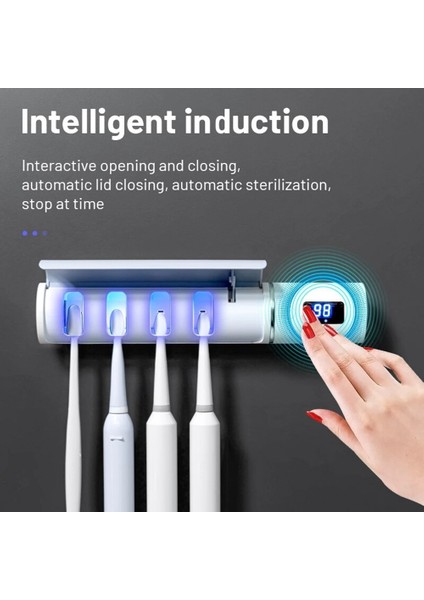Elektrikli Uv Diş Fırçası Sterilizatör Tutucu Otomatik Indüksiyon Duvara Montaj Tutucu Banyo Aksesuarları Diş Fırçaları Kutusu (Yurt Dışından)