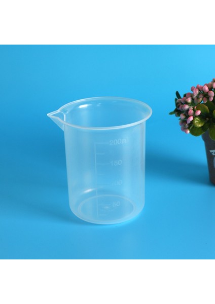 Mutfak Laboratuarı Mezun Beher Şeffaf Plastik Ölçüm Kabı Kapaklı Ölçüm Sürahisi 200ML 4 Adet ile Kalınlaşmak (Yurt Dışından) indirimleri