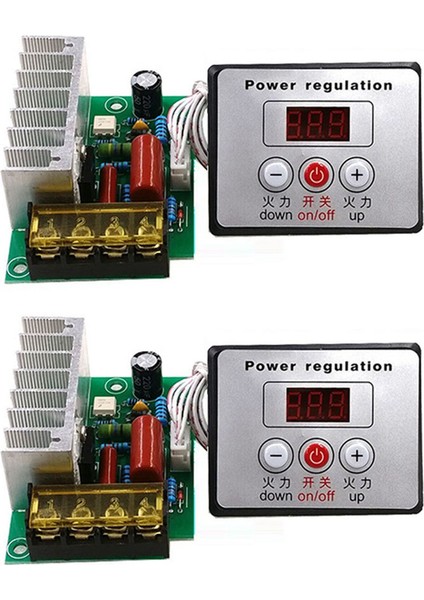 2x 4000W Ac Scr Voltaj Regülatörü Dimmer Elektrik Motoru Hız Sıcaklık Kontrol Cihazı Su Isıtıcı Motorları Için Anahtarlı (Yurt Dışından)