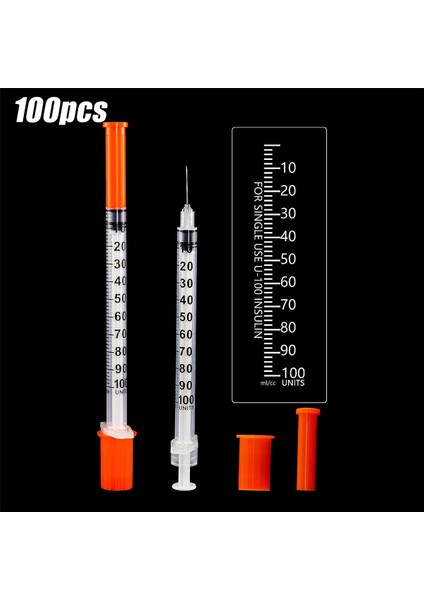 1cc Şırıngalar ve 30G 5/16 Inç Iğne -100 Adet 8mm Şırınga Ayrı Ayrı Mühürlü Steril Şırınga (Yurt Dışından) fiyatları