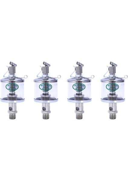 4x 50ML Motor Makine Yağlayıcı Yağı Yerçekimi Damla Besleme Yağlayıcı Şeffaf + Gümüş (Yurt Dışından)