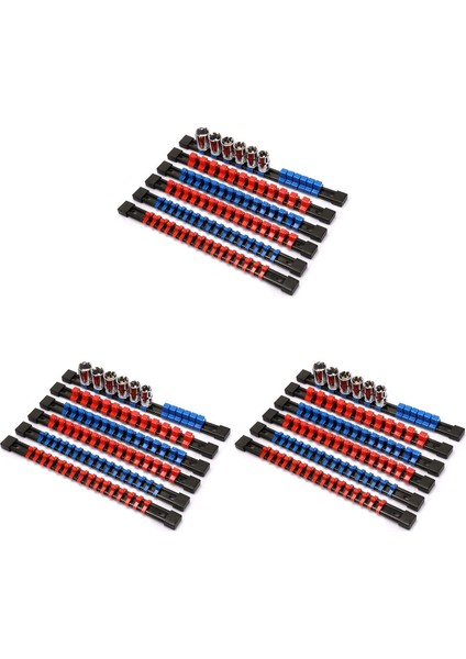 Abs Sürücü Soket Tutucu, 1/4 Inç Sürücü x 96 Klips, 3/8 Inç Sürücü x 90 Klips, 1/2 Inç Sürücü x 72 Klips, 6 Parça Set (Yurt Dışından)